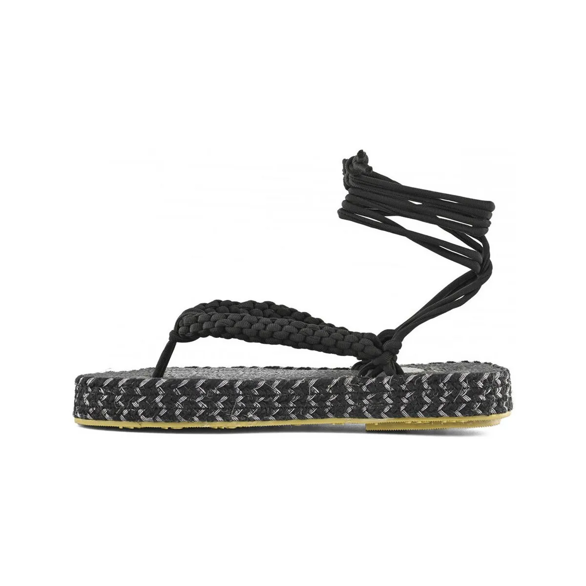 BLK MEDHA SANDAL WITH CROCHET UPPER