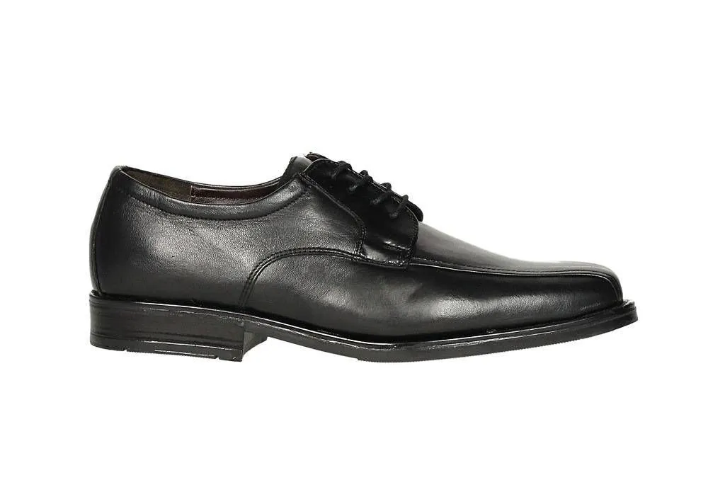 Blucher Bordones Paralelos Piel Negro Piso Goma