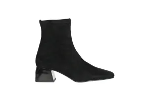 Botin Ante/licra Negro Tacon Espejo Negro