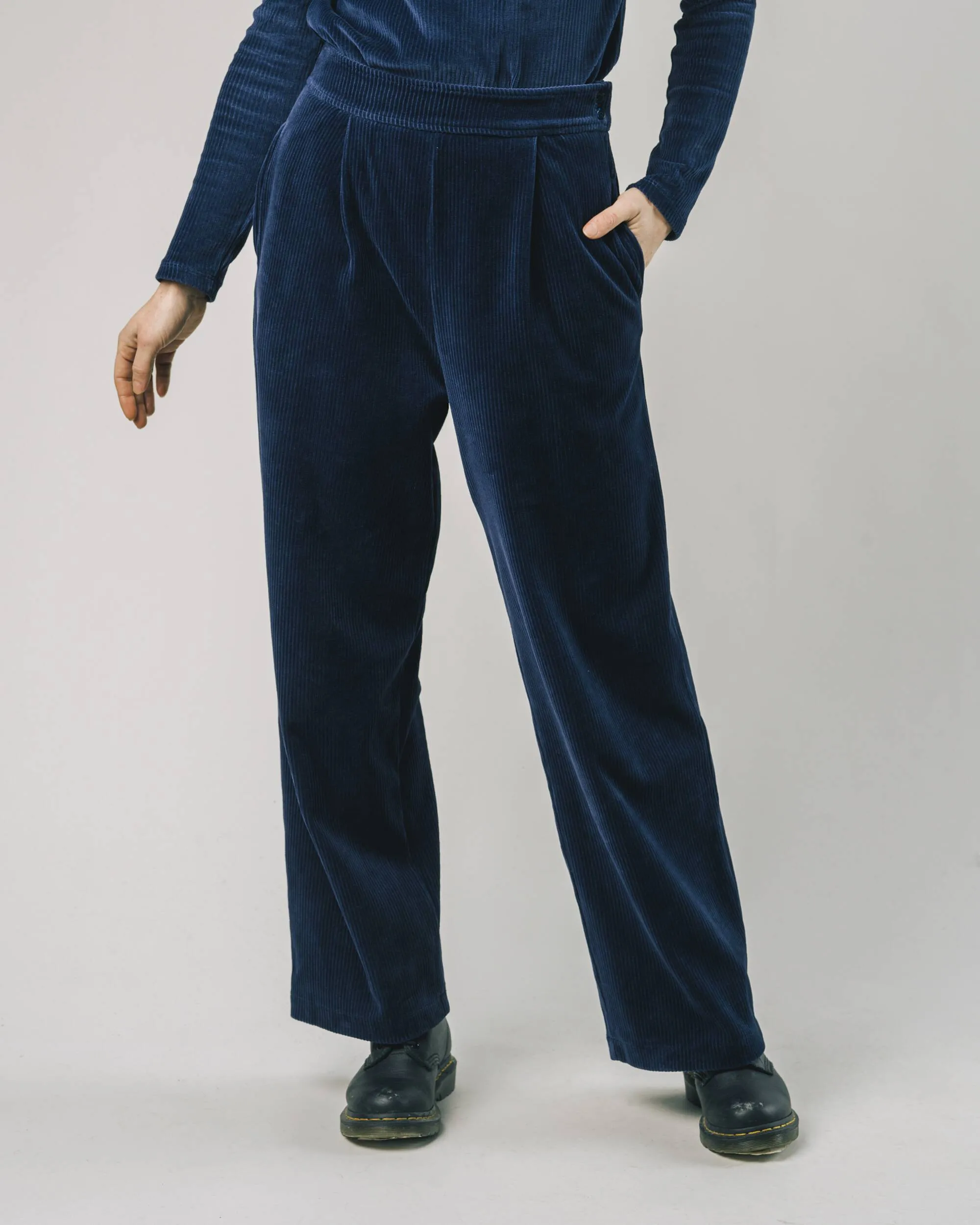 Corduroy Oversized Pants Navy