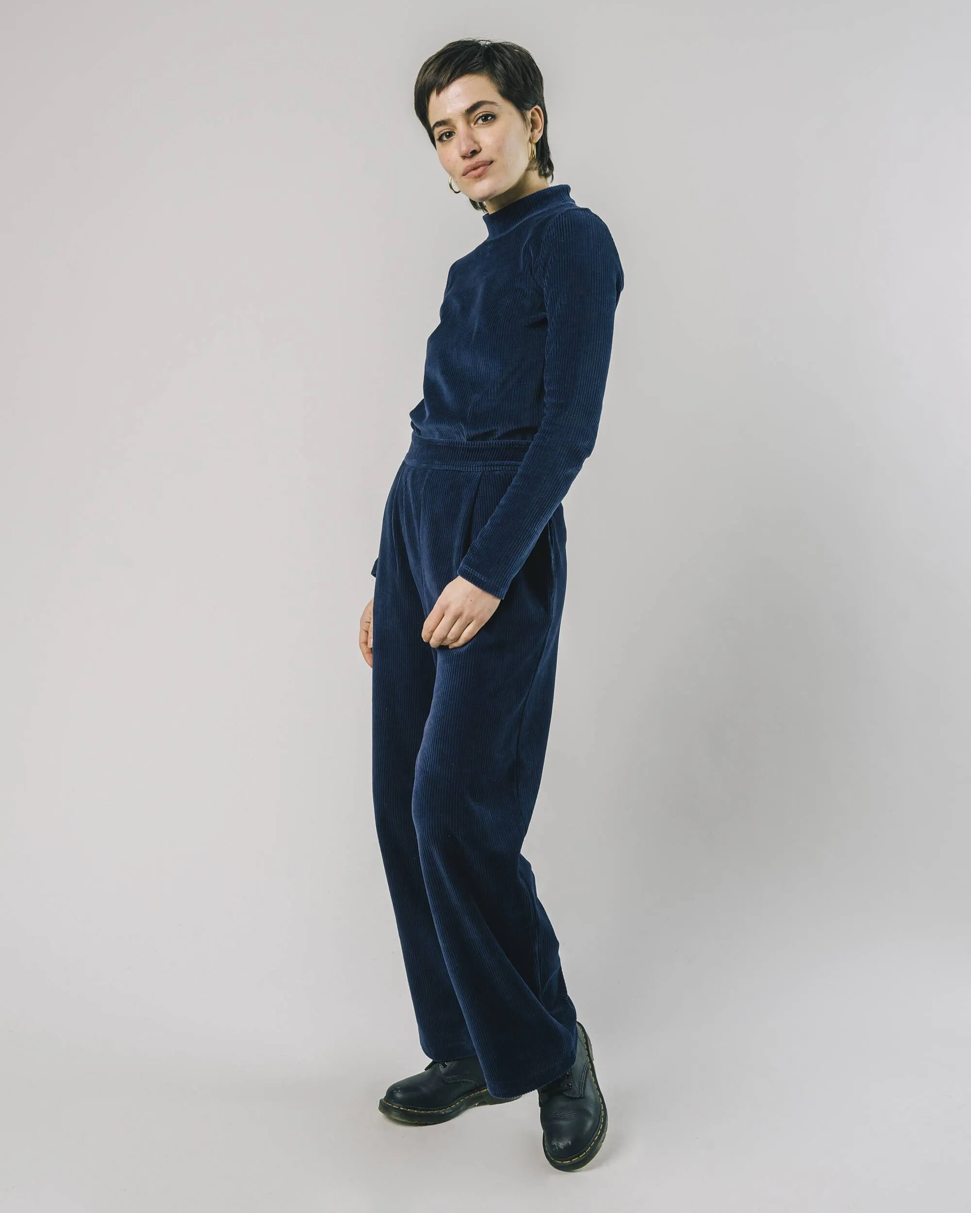 Corduroy Oversized Pants Navy