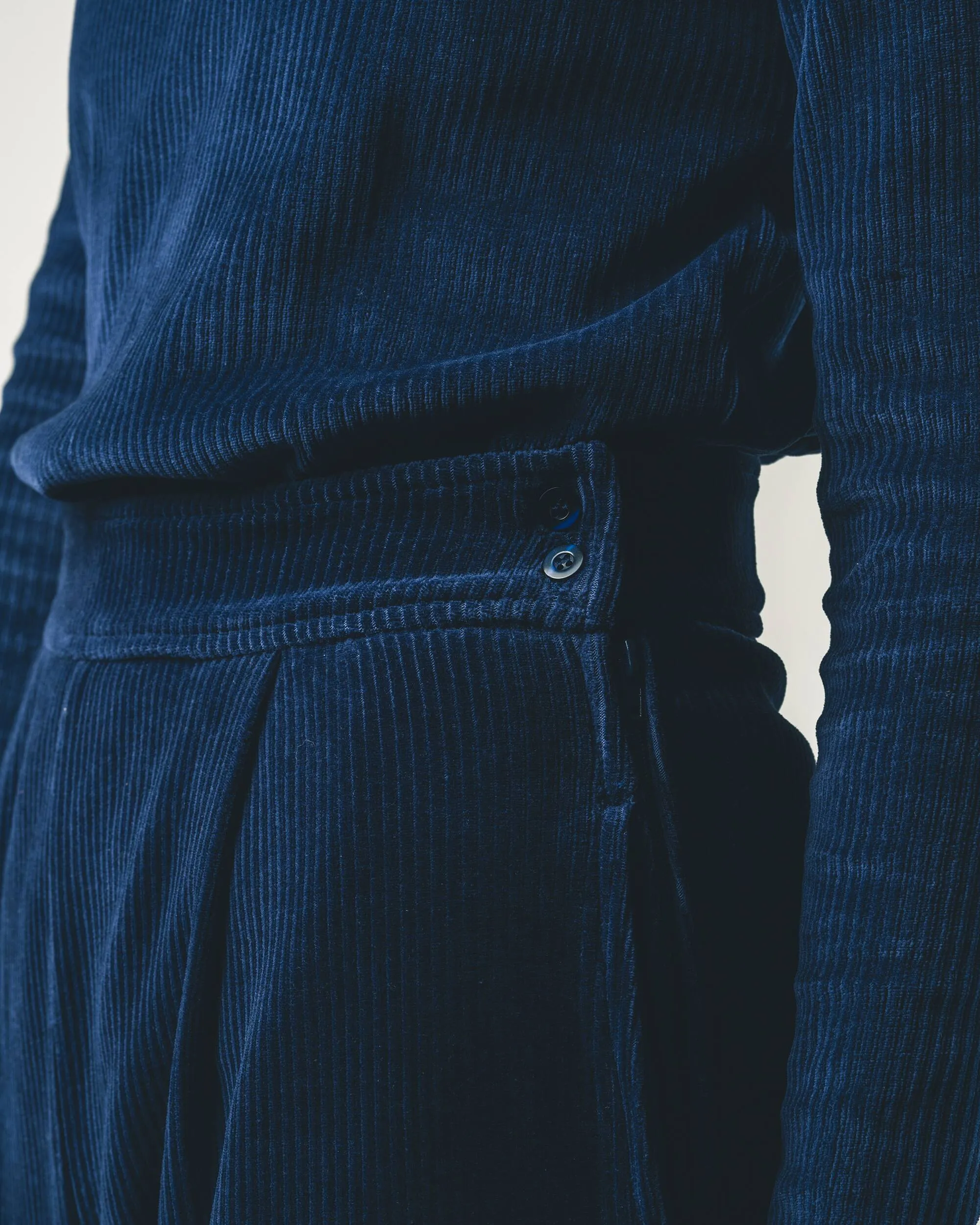 Corduroy Oversized Pants Navy