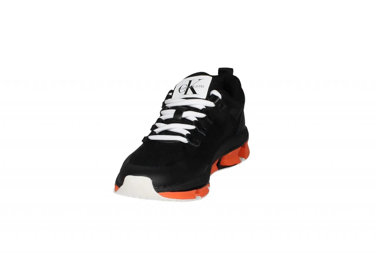 Deportivo Rejilla/goma Negro Talon Piel Piezas Naranja