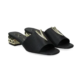 EXE Sandalias planas de Mujer NEGRO