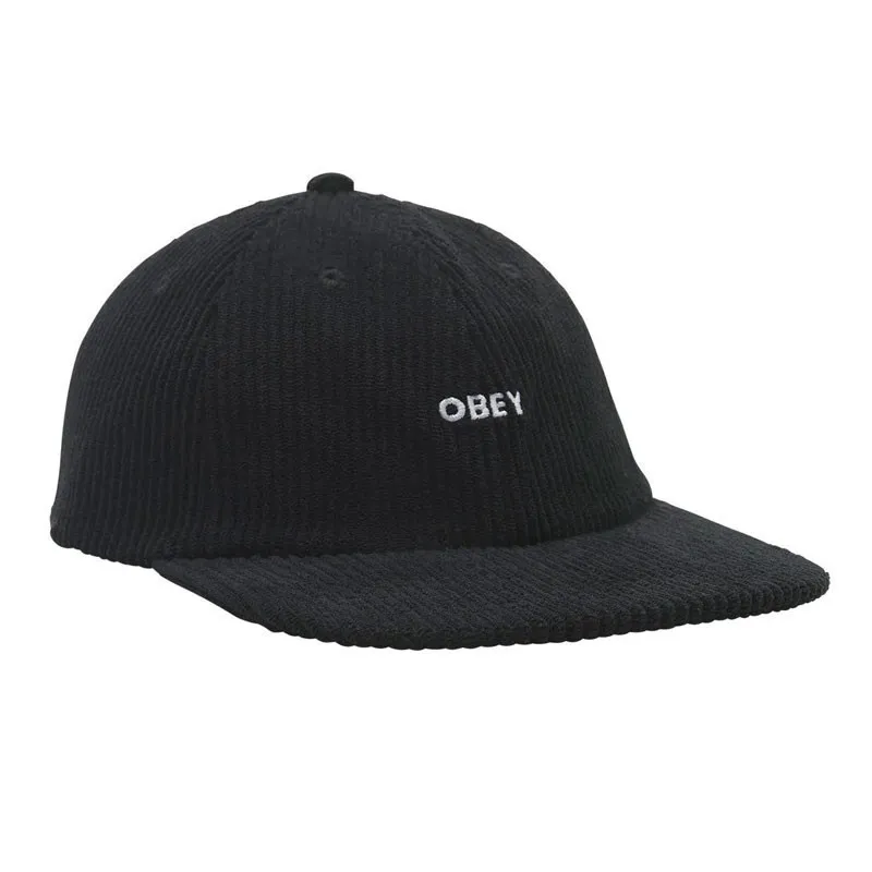 Gorra Obey: Bold Cord 6 Panel Strapback (Black)