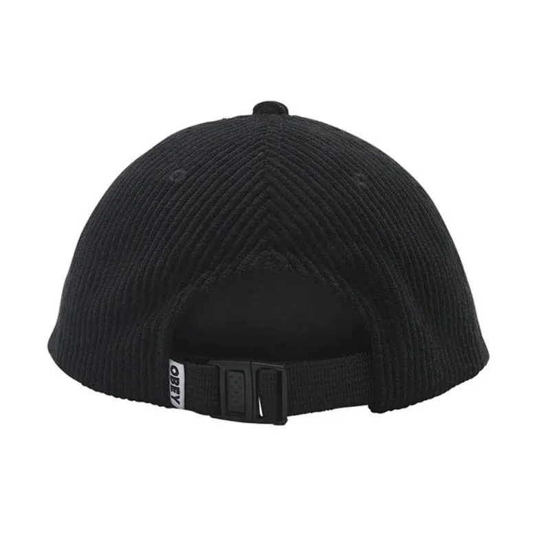 Gorra Obey: Bold Cord 6 Panel Strapback (Black)