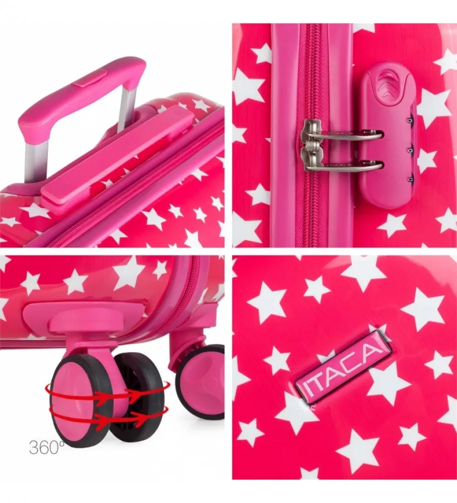Juego de Maletas Infantil Rosa -55x40x20 / 65x44x25cm-