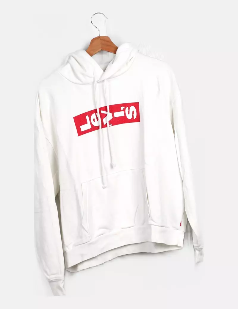 Levi's Sudadera blanca logo