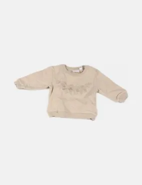 Name it Sudadera beige print texturizado