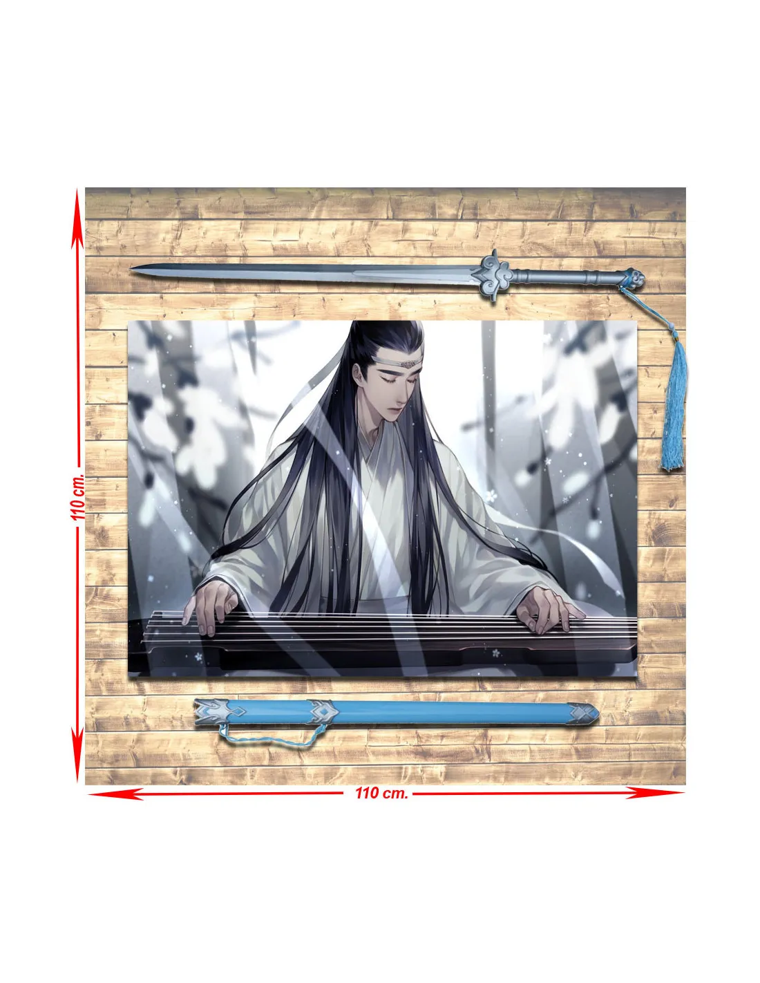 Pack estandarte + Espada Lan Wangji De Mo Dao Zu Shi