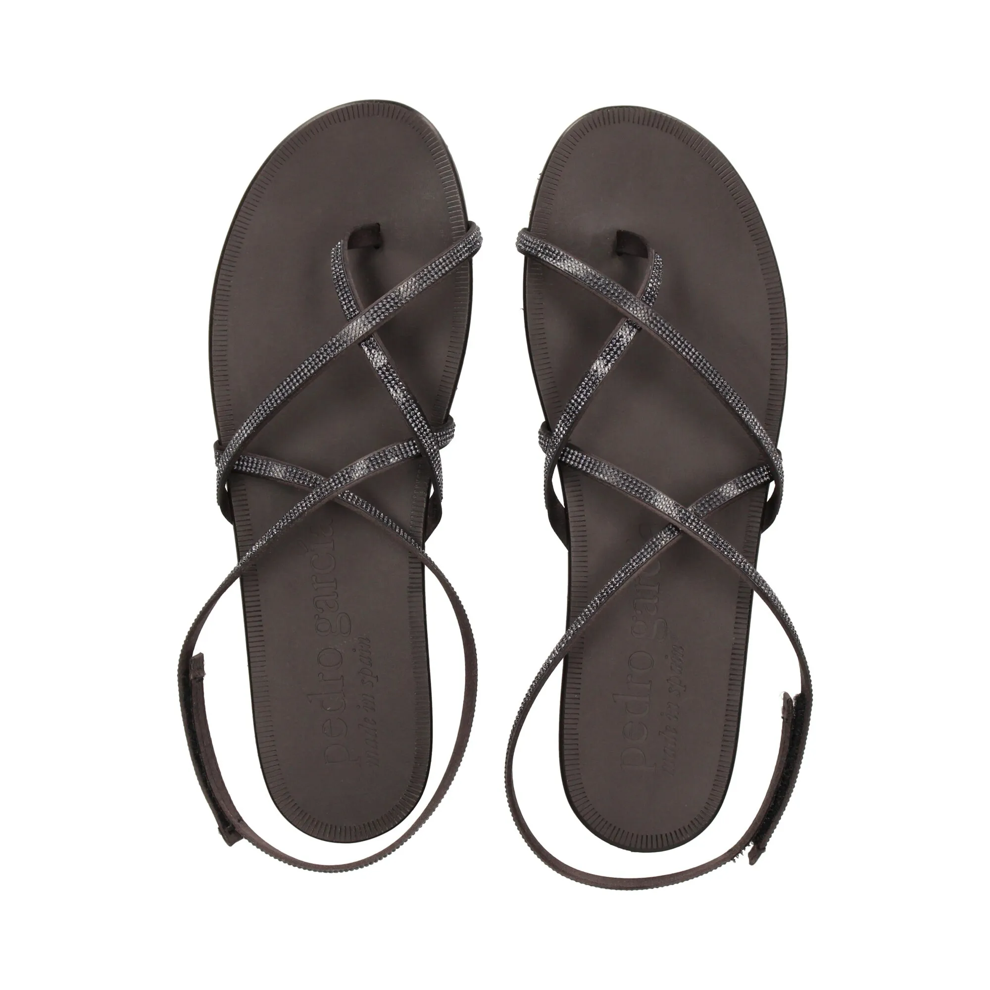 PEDRO GARCIA Sandalias planas de Mujer OFF BLACK