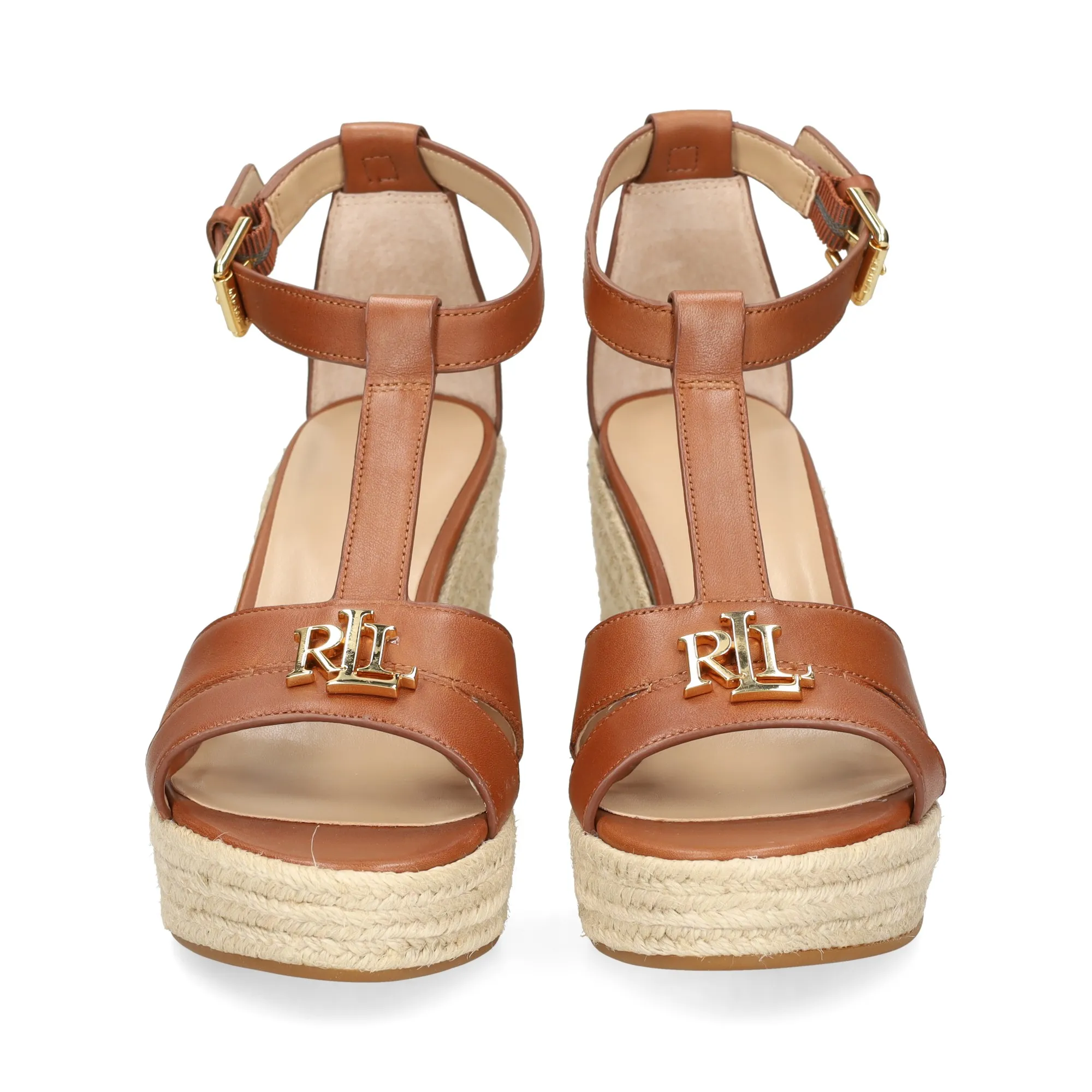 POLO RALPH LAUREN Sandalias cuña de Mujer 001 SADDLE TAN