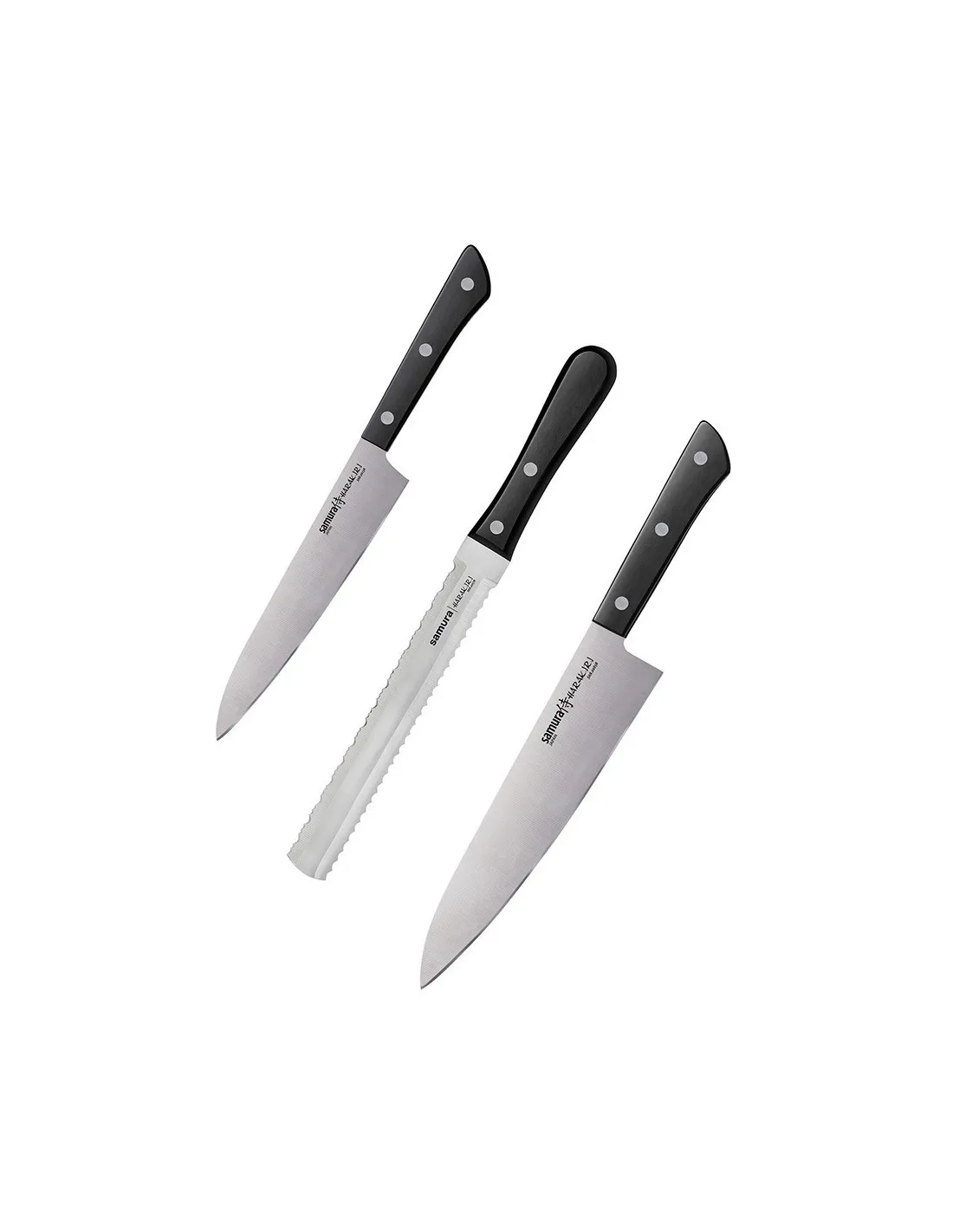 Set de 3 cuchillos de cocina Samura serie Harakiri