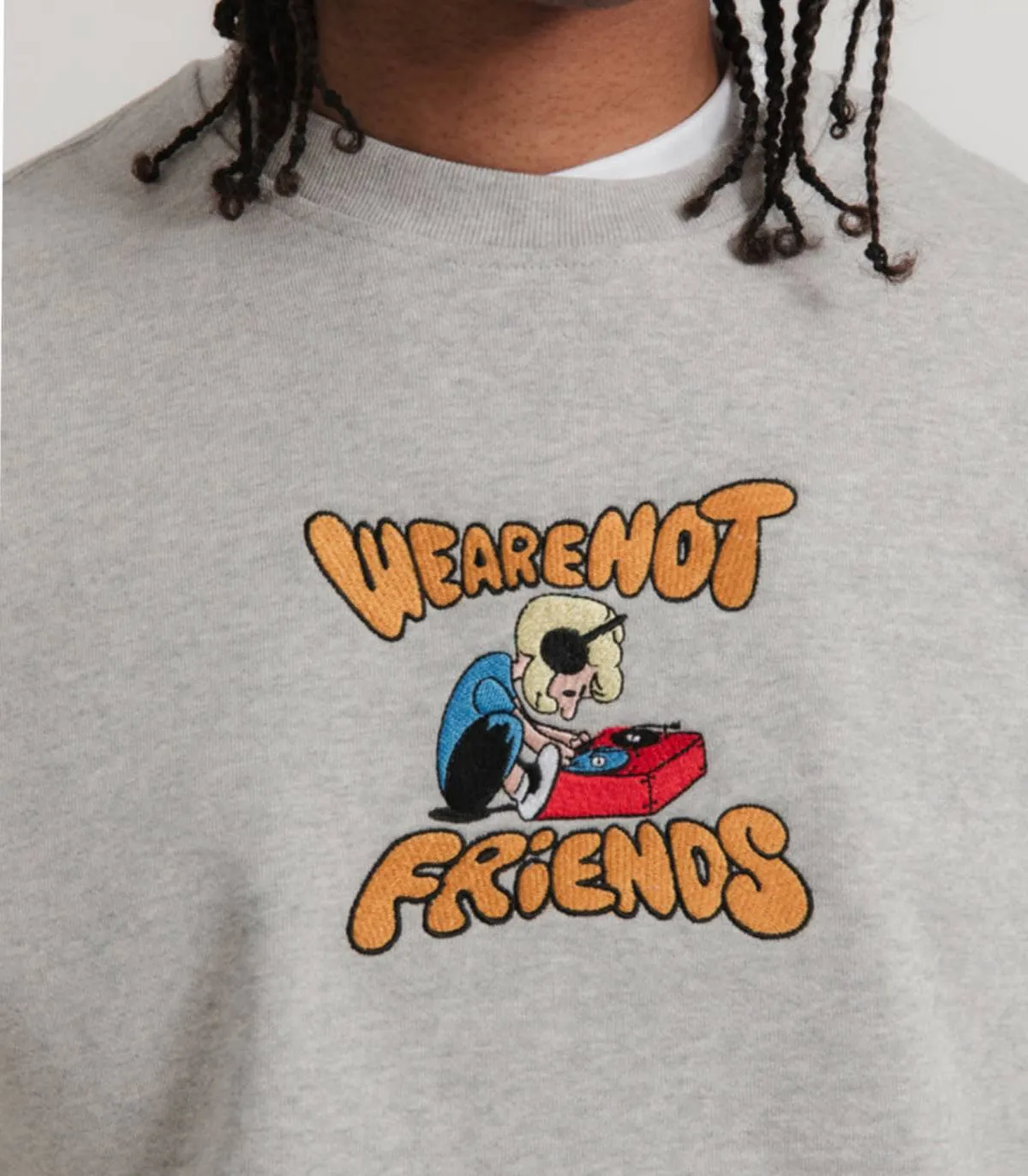 We Are Not Friends - Sudadera Para Hombre Gris - Charlie Beatmaker Crewneck Grey