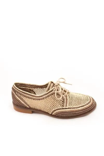 zapato pedro miralles crochet marron